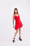 Vestido lino rojo