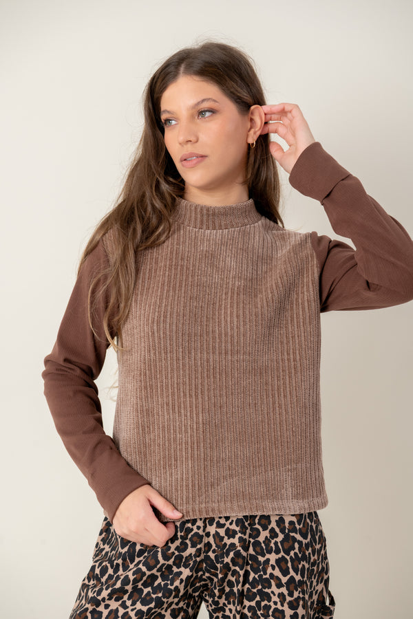 Polera LOMBARDIA - Marrón